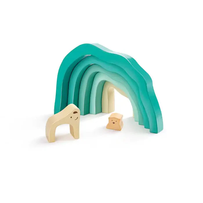 Hape - Arctic Polar Bear Stacking Blocks | Construct & Play Hape - Arctic Polar Bear Stacking Blocks | Construct & Play