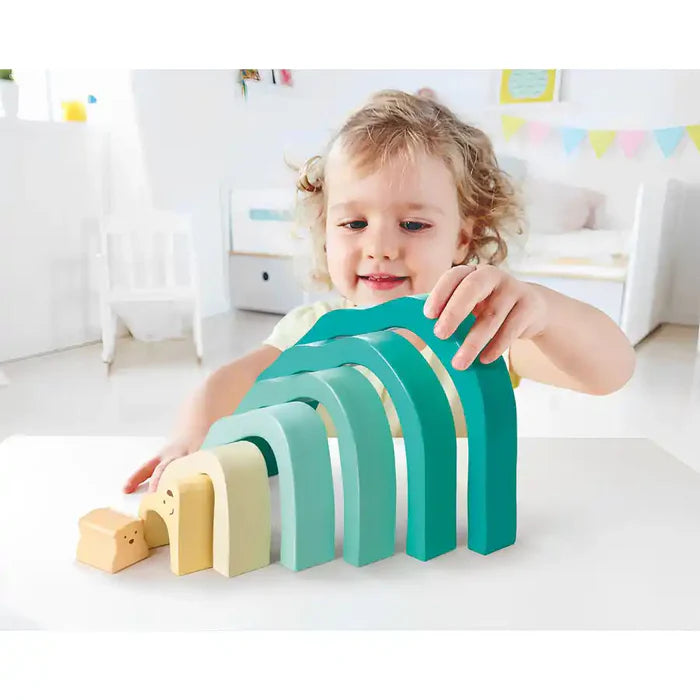 Hape - Arctic Polar Bear Stacking Blocks | Construct & Play Hape - Arctic Polar Bear Stacking Blocks | Construct & Play