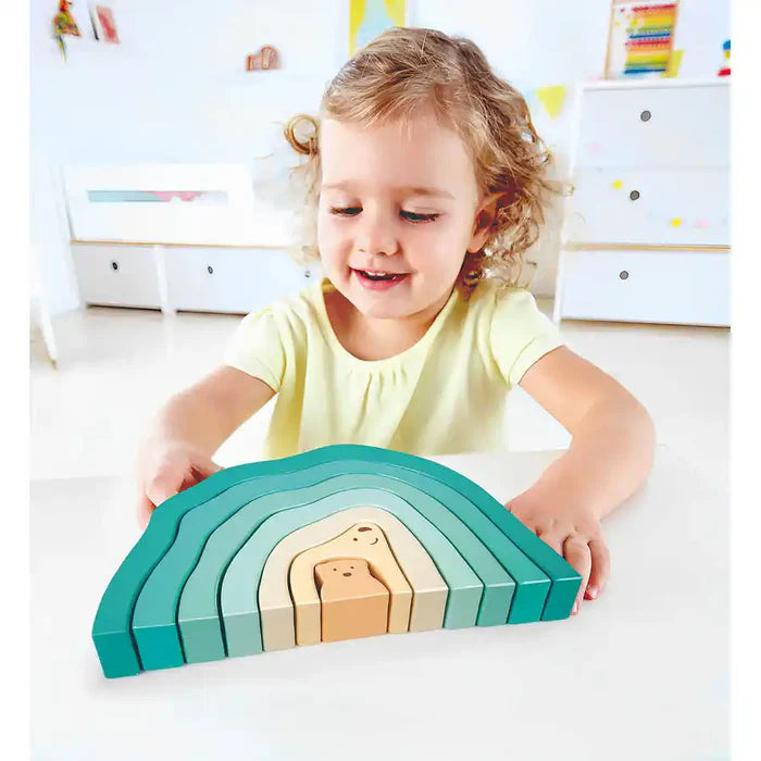 Hape - Arctic Polar Bear Stacking Blocks | Construct & Play Hape - Arctic Polar Bear Stacking Blocks | Construct & Play