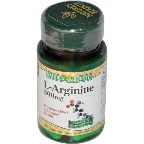 Buy Natures Bounty L-Arginine Tablet 500 Mg 50 CAP Online - Kulud Pharmacy