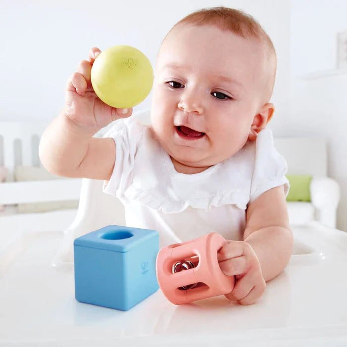 Hape - Geometric Rattle | Baby Toys Hape - Geometric Rattle | Baby Toys