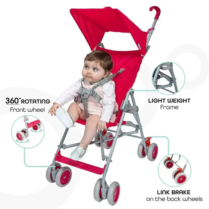Moon - Jet-Light Weight/Compact Fold Buggy Stroller - Red | Strollers Moon - Jet-Light Weight/Compact Fold Buggy Stroller - Red | Strollers