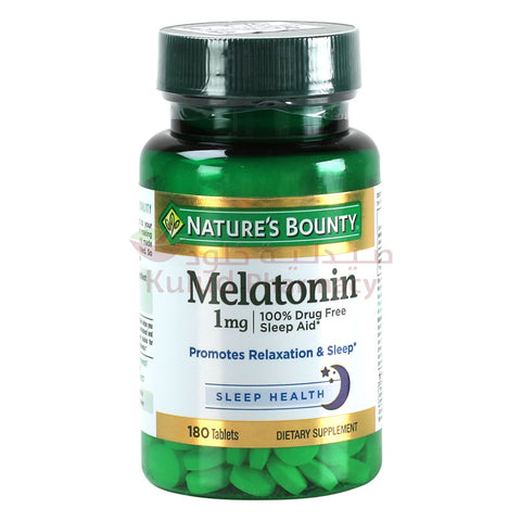 Buy Nature'S Bounty Melatonin Tablet 1 Mg 180 PC Online - Kulud Pharmacy