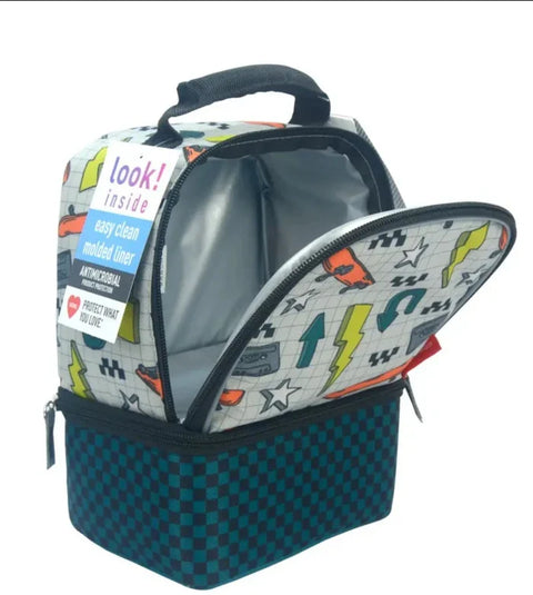 ترمس - طقم غداء مزدوج مع بطانة LDPE - متزلج