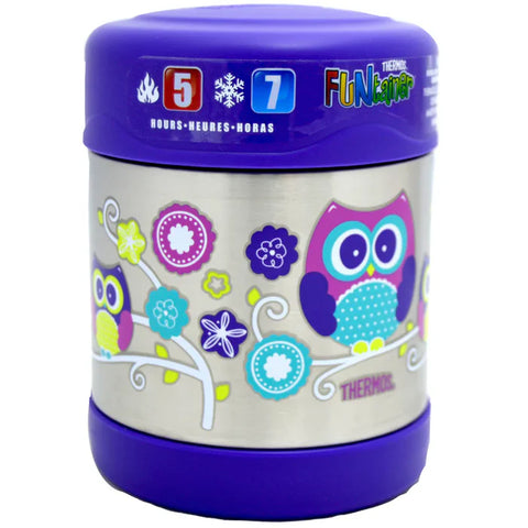 Thermos Funtainer Stainless Steel Food Jar - Owl 290 Ml