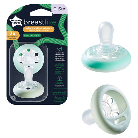 Tommee Tippee Closer To Nature Night Time Soother, 0-6 Months