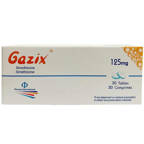 Buy Gazix Chewable Tablet 125 Mg 30 PC Online - Kulud Pharmacy