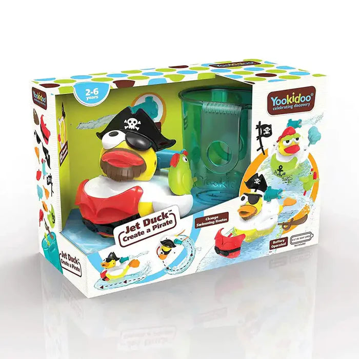 Yookidoo - Jet Duck - Create A Pirate | Learning & Activity Bath Toys Yookidoo - Jet Duck - Create A Pirate | Learning & Activity Bath Toys