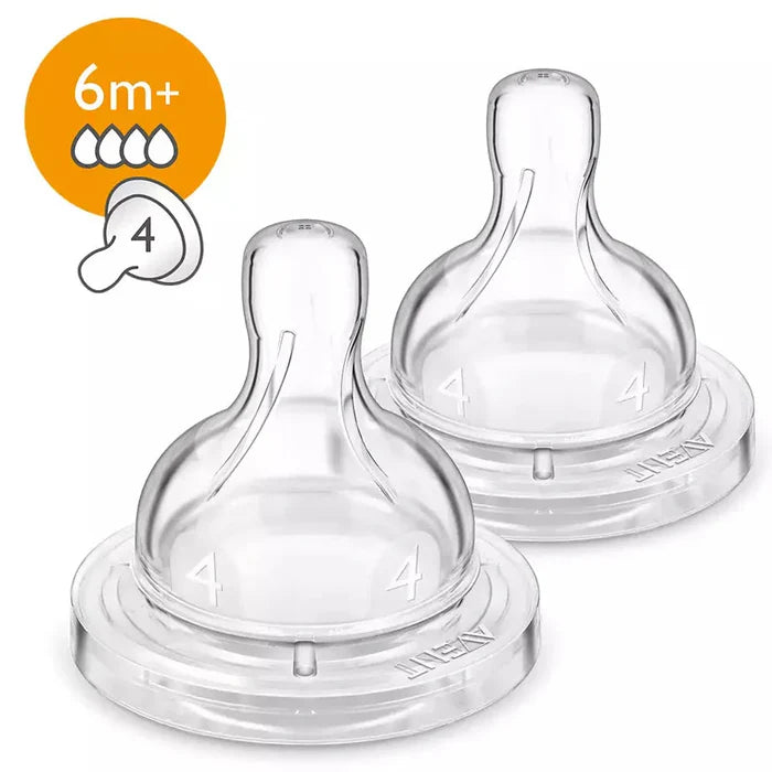 Philips Avent Silicone Teats Airflex 4 Holes 2pcs - SCF634/27-plastic | Bottles & Nipples Philips Avent Silicone Teats Airflex 4 Holes 2pcs - SCF634/27-plastic | Bottles & Nipples