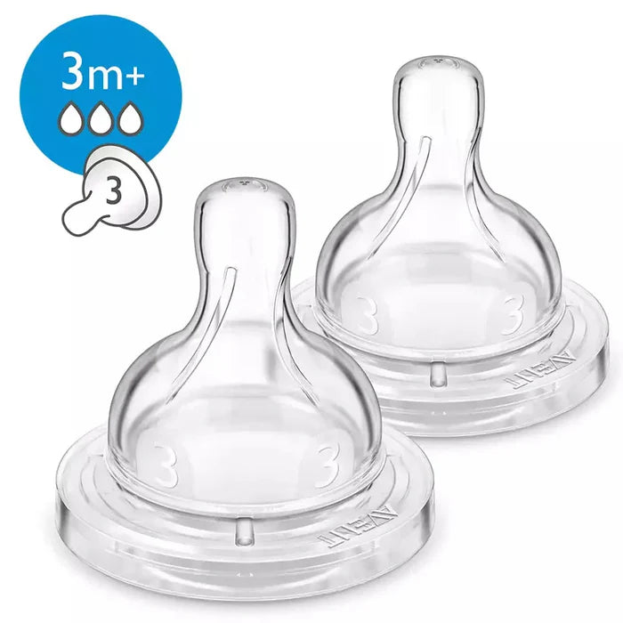 Philips Avent Silicone Medium Flow Teats Airflex 3 Hole 2pcs - SCF633/27-plastic | Bottles & Nipples Philips Avent Silicone Medium Flow Teats Airflex 3 Hole 2pcs - SCF633/27-plastic | Bottles & Nipples
