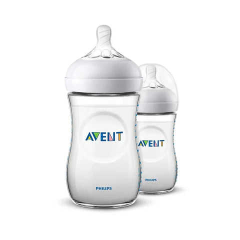 Philips Avent Natural 2.0 Baby Bottle 260ml 2pcs - SCF033/27-plastic