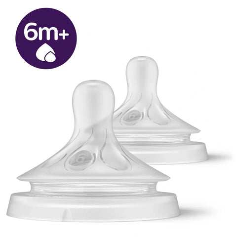 Philips Avent Natural 3.0 Feeding Teats Thick Feed (Pack of 2) - SCF966/02-plastic