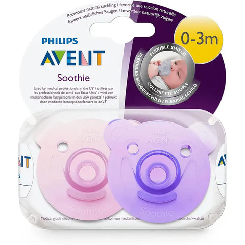 Philips Avent Soothie Silicone 3m+ Girl (Pack of 2) - SCF194/05