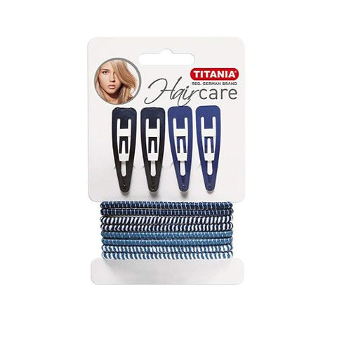Buy Titania Hair Clips With 8 Hair Ribbons Hair Kit 12 PC Online - Kulud Pharmacy