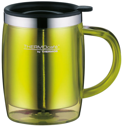 Thermos Stainless Steel With Plastic Cover Desktop Mug 350 Ml (Lime Green)