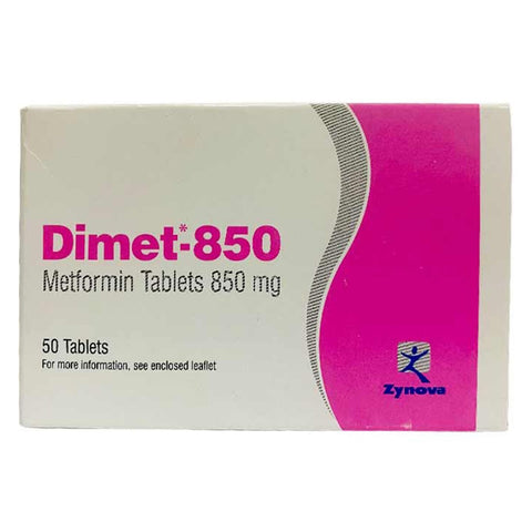 Dimicet Dimet Tablet 850 Mg 50 PC | Kulud Pharmacy
