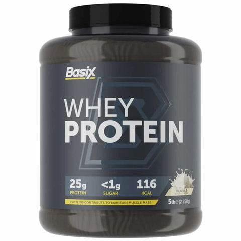 Basix Whey Protein 5 Lb Vanilla Whip Flavor 70 Servings