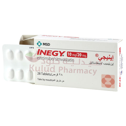 Buy Inegy Tablet 10/20 Mg 28 PC Online - Kulud Pharmacy