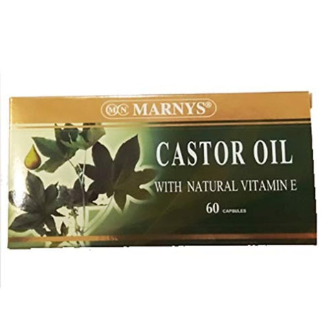 Buy Marnys Castor Oil Soft Gelattin Capsule 60 PC Online - Kulud Pharmacy