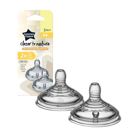 Tommee Tippee Closer To Nature 2 X Medium Flow Teats