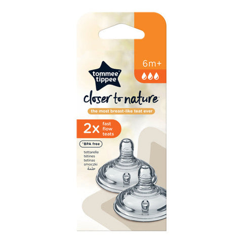 Tommee Tippee Closer To Nature 2 X Fast Flow Teats