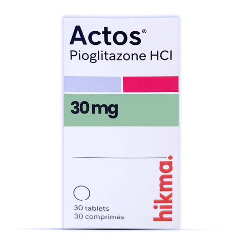 Buy Actos Tablet 30Mg 30 PC Online - Kulud Pharmacy