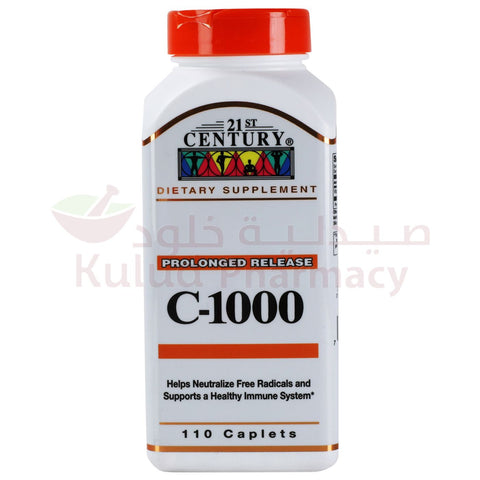Buy 21St Century Vitamin C Caplet 1000Mg 110 PC Online - Kulud Pharmacy