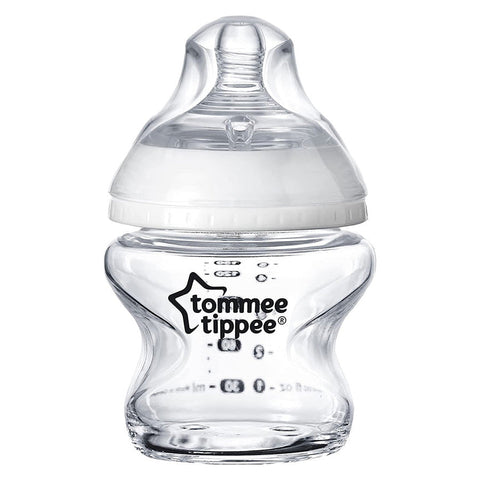 Tommee Tippee Closer To Nature Glass Feeding Bottle, 150Ml X 1 (Clear)