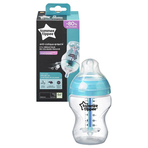 Tommee Tippee Advanced Anti-Colic Feeding Bottle, 260Ml X1 (Teal