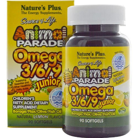 Buy Natures Plus Omega 3/6/9 Animal Parade Soft Gelattin Capsule 90 PC Online - Kulud Pharmacy