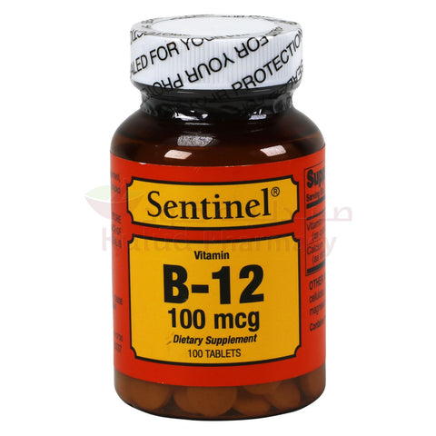 Sentinel Vitamin B12 Tablet 100Mcg 100 PC