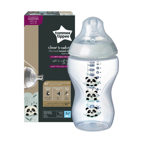 Tommee Tippee Closer To Nature Feeding Bottle, 340Ml X 1 -Girl