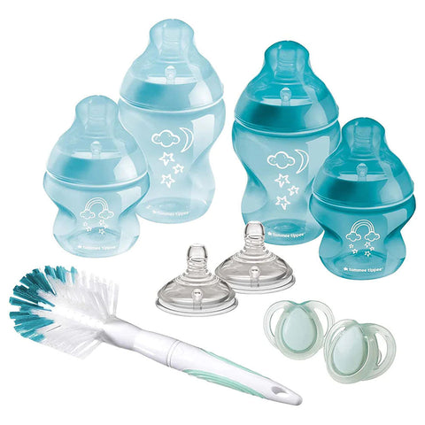 Tommee Tippee Closer To Nature Baby Bottle Kit Blue Stars