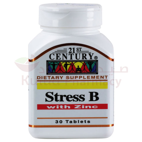 Buy 21St Century Stress B With Zinc Tablet 30 PC Online - Kulud Pharmacy