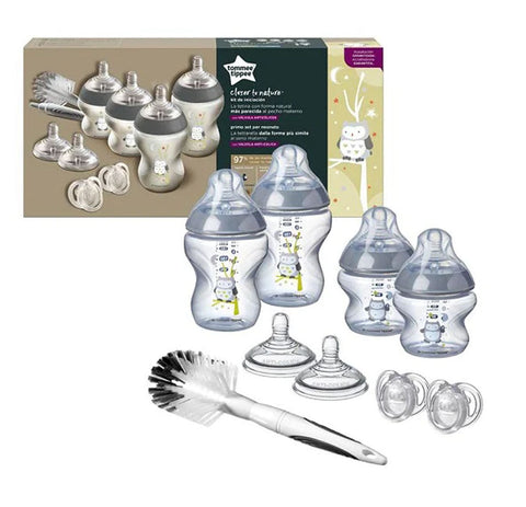 Tommee Tippee Closer To Nature Feeding Bottle Kit, Starter Set - Boy