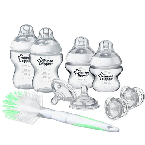 Tommee Tippee Closer To Nature Feeding Bottle Kit, Starter Set - Clear