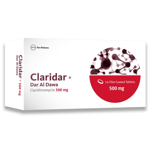 Buy Claridar Tablet 500 Mg 14 PC Online - Kulud Pharmacy