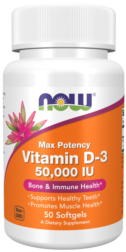 Now Vitamin D-3 50,000 Iu 50 Softgels
