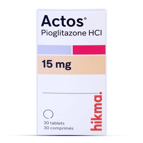 Buy Actos Tablet 15 Mg 30 PC Online - Kulud Pharmacy