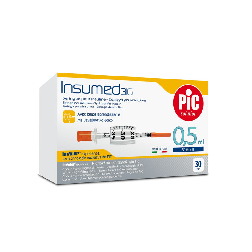 Pic Insumed 0.5Ml 31G Syringe 0.5 Ml 30 PC | Kulud Pharmacy