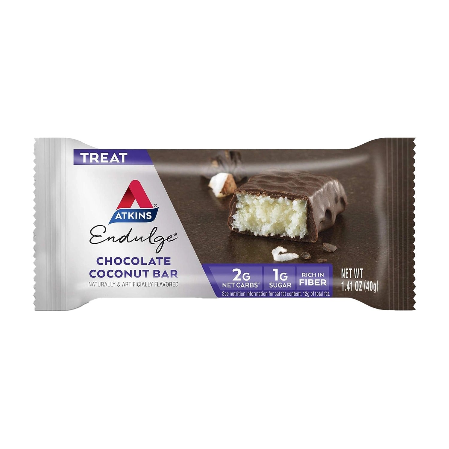 Atkins Endulge choco Covered Coconut Bar 40Gm | Chocolates