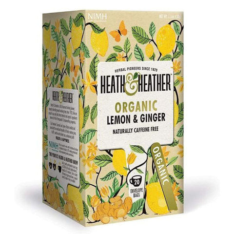 هيلث آند هيلثيير شاي الزنجبيل والليمون العضوي ‎20 كيس