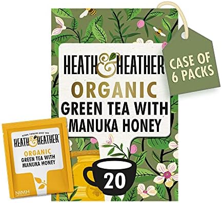 هيلث آند هيلثيير شاي أخضر عضوي مع المانوكا ‎20 كيس