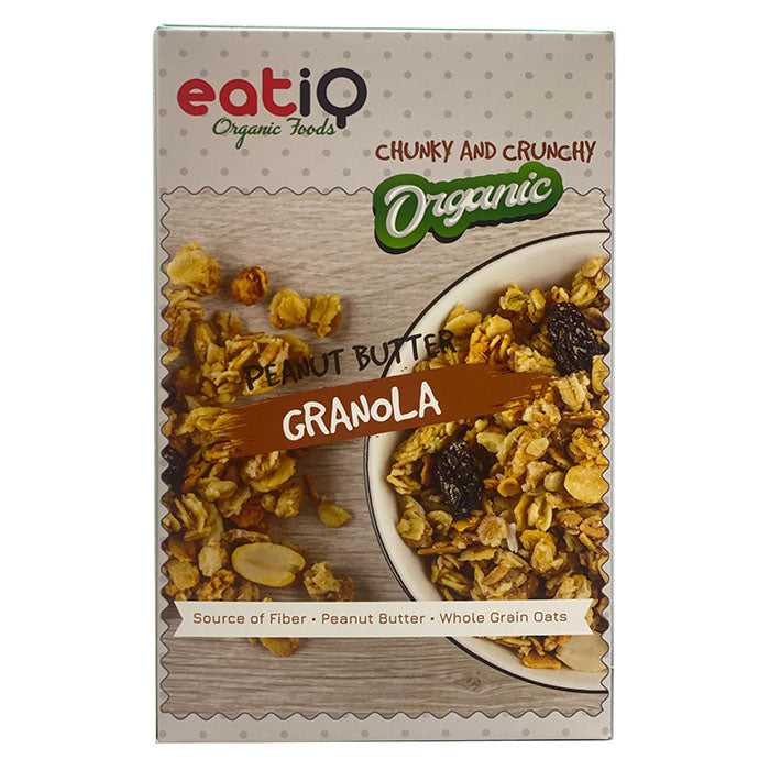 Eatiq Organic Foods -Organic Crunchy Granola Peanut Butter 320G | Breakfast Grains