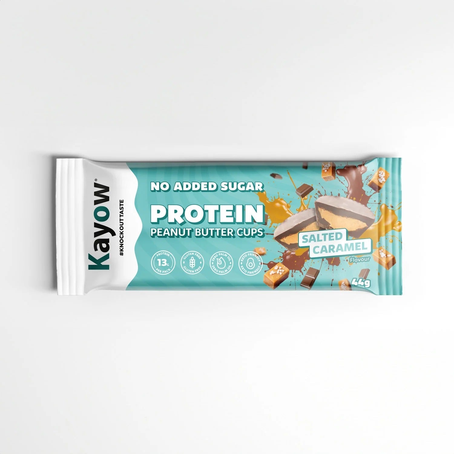 Kayow Nutrition Peanut Butter Cups Milk Chocolate Salted Caramel 44g | Chocolates