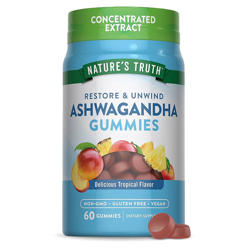 Nature's Truth Ashwagandha Gummies Tropical Flavor 60's | Sleep & Relaxation Nature's Truth Ashwagandha Gummies Tropical Flavor 60's | Sleep & Relaxation