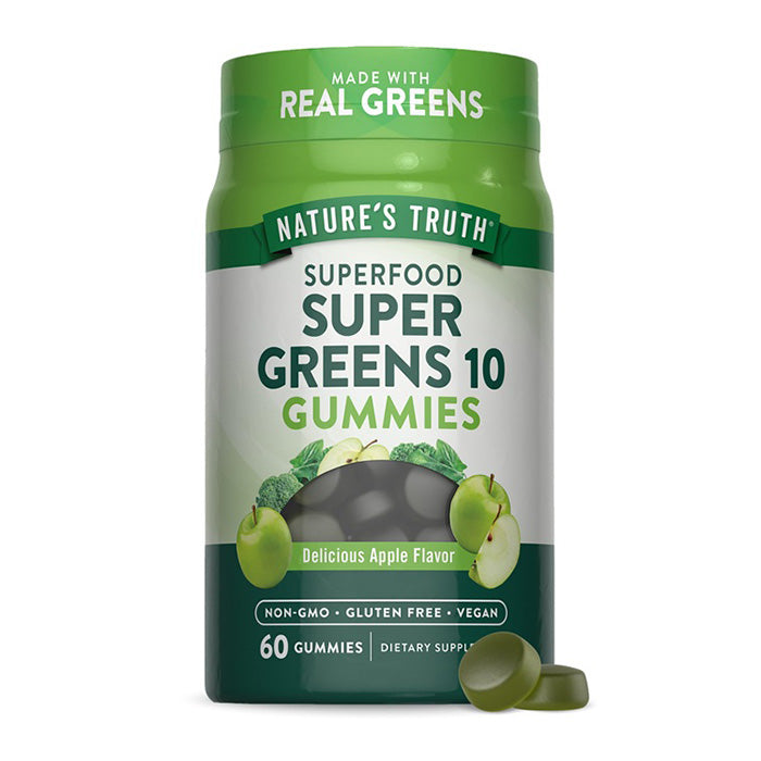 Nature's Truth Superfood Super Greens Gummies Apple Flavor 60's | Greens & Superfoods Nature's Truth Superfood Super Greens Gummies Apple Flavor 60's | Greens & Superfoods