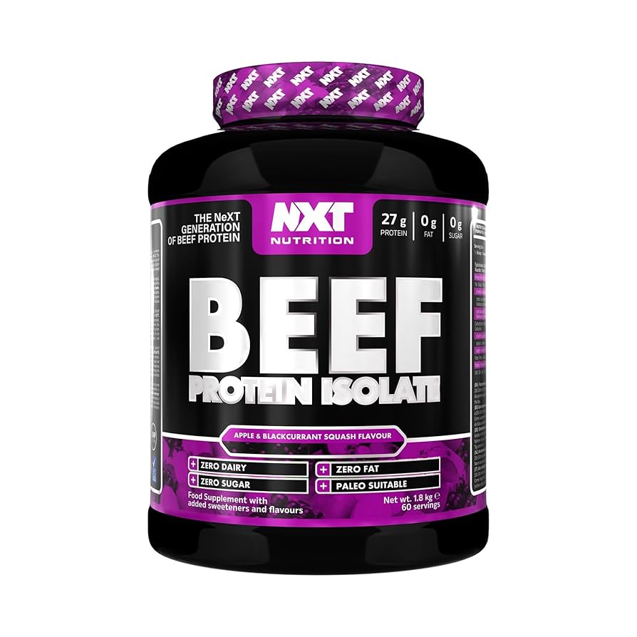 NXT Nutrition Beef Protein Isolate Apple & Blackcurrant Squash Flavour 1.8 kg | Beef Protein NXT Nutrition Beef Protein Isolate Apple & Blackcurrant Squash Flavour 1.8 kg | Beef Protein