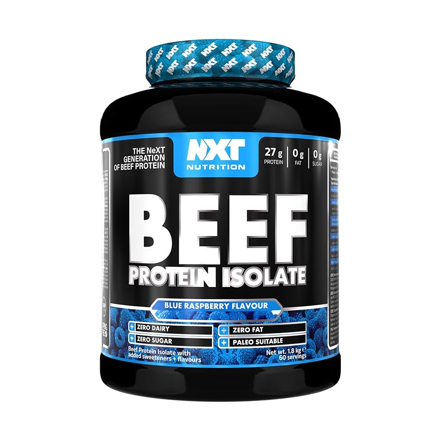 NXT Nutrition Beef Protein Isolate Blue Raspberry Flavour 1.8 kg | Beef Protein NXT Nutrition Beef Protein Isolate Blue Raspberry Flavour 1.8 kg | Beef Protein
