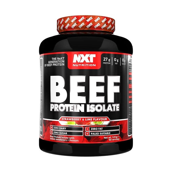 NXT Nutrition Beef Protein Isolate Strawberry & Lime Crush Flavour 1.8 kg | Beef Protein NXT Nutrition Beef Protein Isolate Strawberry & Lime Crush Flavour 1.8 kg | Beef Protein